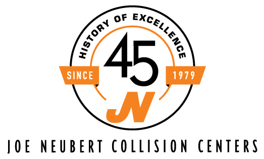 Joe Neubert Collision Centers logo - History of excellence 45 years - since 1979